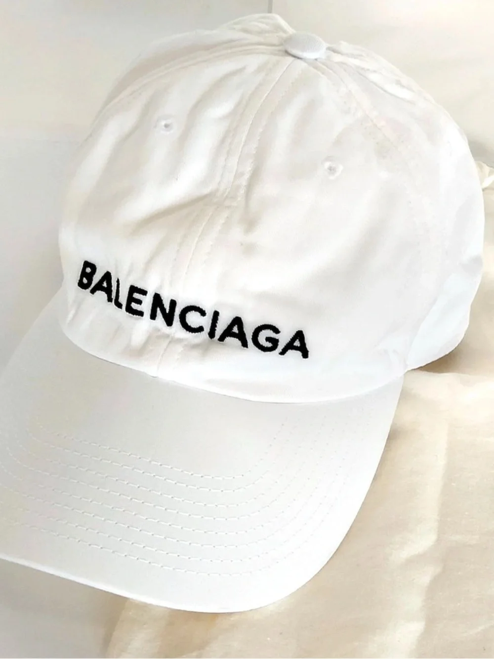 Balenciaga White Logo Baseball Cap